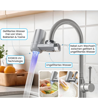 Cervora – 5-Stufen Wasserhahnfilter mit UV-Technologie & Display