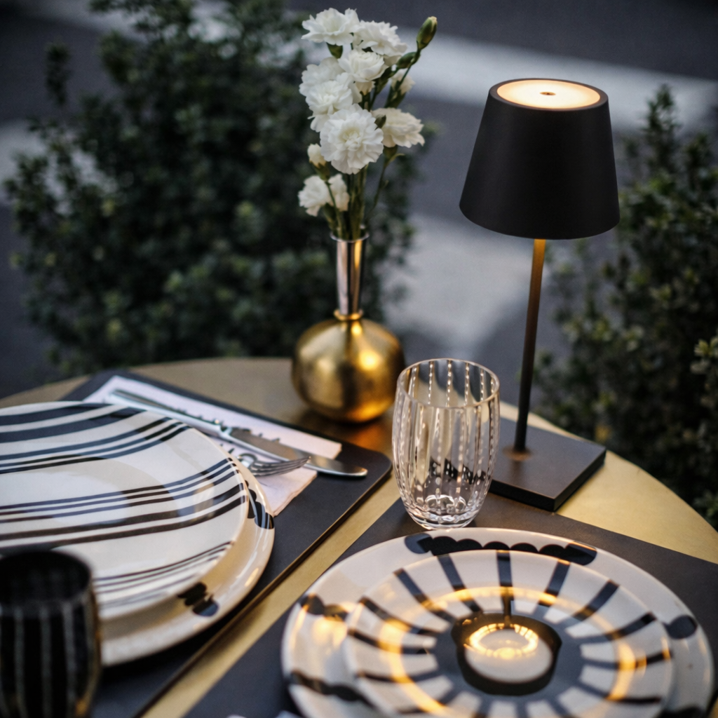 Lampe de Table LED Sans Fil Étanche Rechargeable – Lampe de Chevet LED Tactile à Intensité Réglable