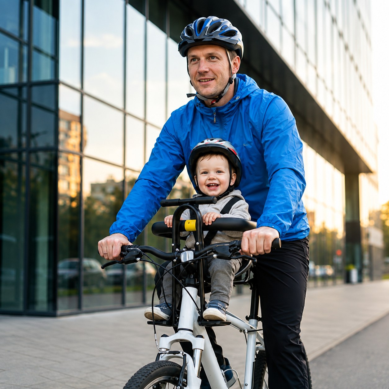 Fahrrad Kindersitz Vorne – Frontmontage mit Gurt & Fußstützen | Cervora