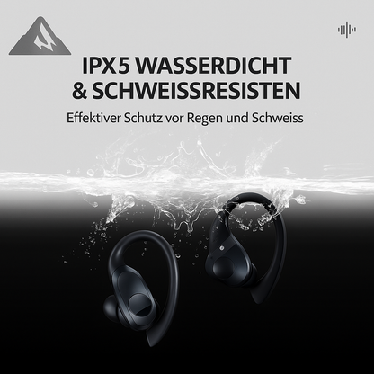 Sport Kopfhörer Bluetooth 5.3 – Kabellos, 60h Akku, wasserdicht & Premium Sound