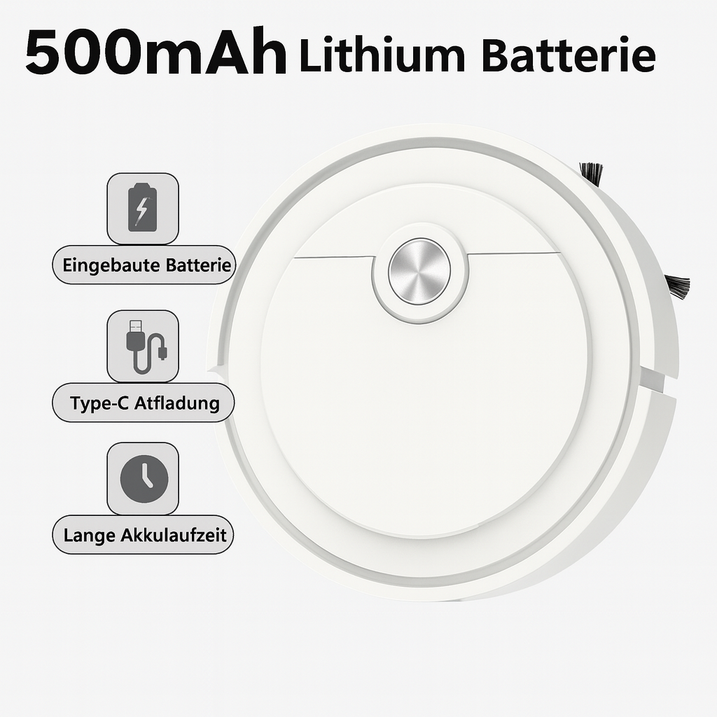 Saugroboter mit Wischfunktion – Intelligente Reinigung &amp; lange Akkulaufzeit | Leise &amp; Effizient