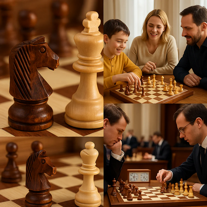 Schachspiel aus Holz – Klappbares Turnier-Schachbrett