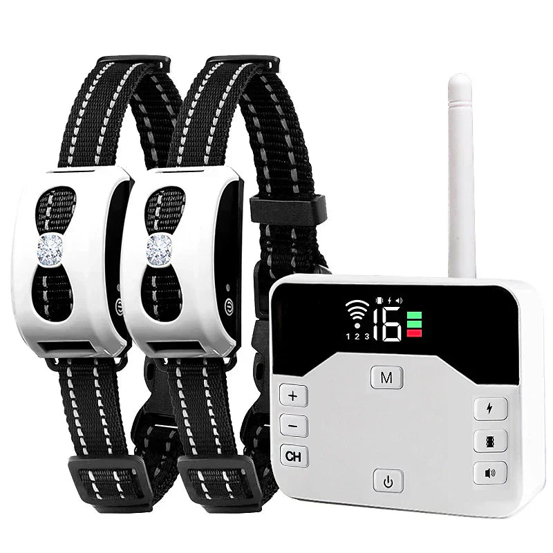 Drahtloszaun & Trainingshalsbandkollier 2-in-1 – IP65, 300 m Reichweite