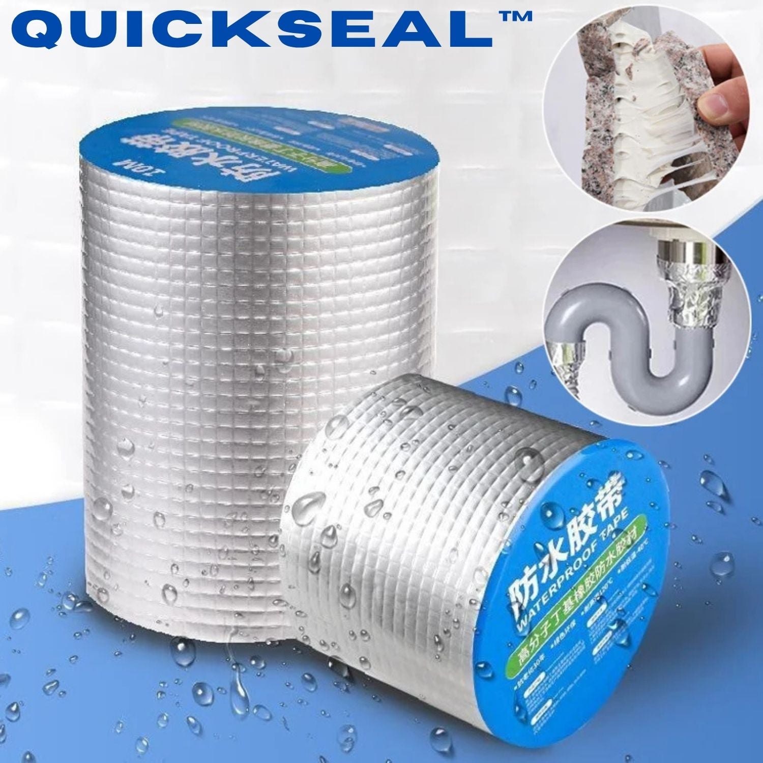 Dichtband | Wasserdichtes Reparaturband gegen Lecks | Starke Haftung auf Oberflächen | QuickSeal