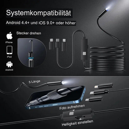 Caméra endoscopique HD – Voyez partout – Économisez plus de 180 € sur les frais de technicien