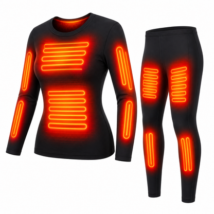 Sous-vêtements thermiques chauffants pour femmes et hommes - USB, 3 niveaux de chauffe, ensemble, haut ou pantalon