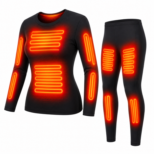 Beheizbare Thermounterwäsche für Damen und Herren – USB, 3 Heizstufen, Set, Oberteil oder Hose