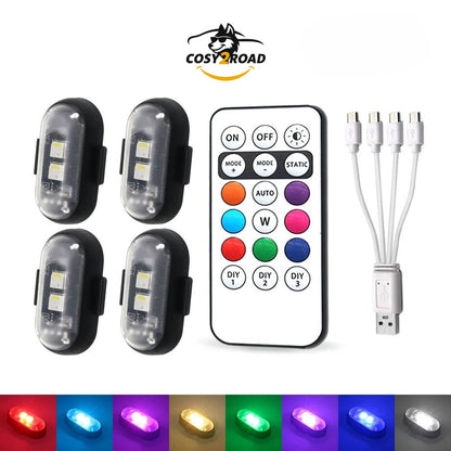 Mini Stroboscope Led sans Fil pour Voiture, Moto et Vélo