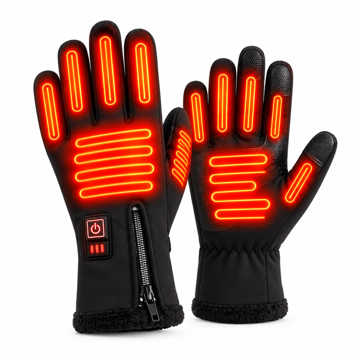 Beheizbare Handschuhe mit USB, winddicht und wasserabweisend, Touchscreen-fähig für Ski und Motorrad