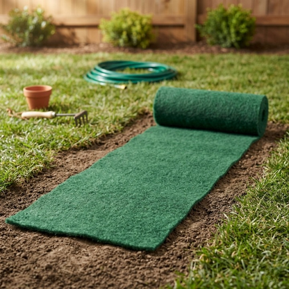 Tapis de graines de gazon biologique – Déroulez-le, arrosez-le et laissez-le pousser (paquet de 2)