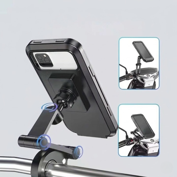 Fahrrad-Handyhalterung wasserdicht mit 360°-Drehung