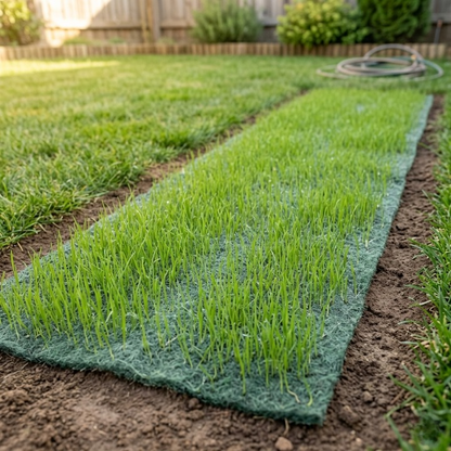 Tapis de graines de gazon biologique – Déroulez-le, arrosez-le et laissez-le pousser (paquet de 2)