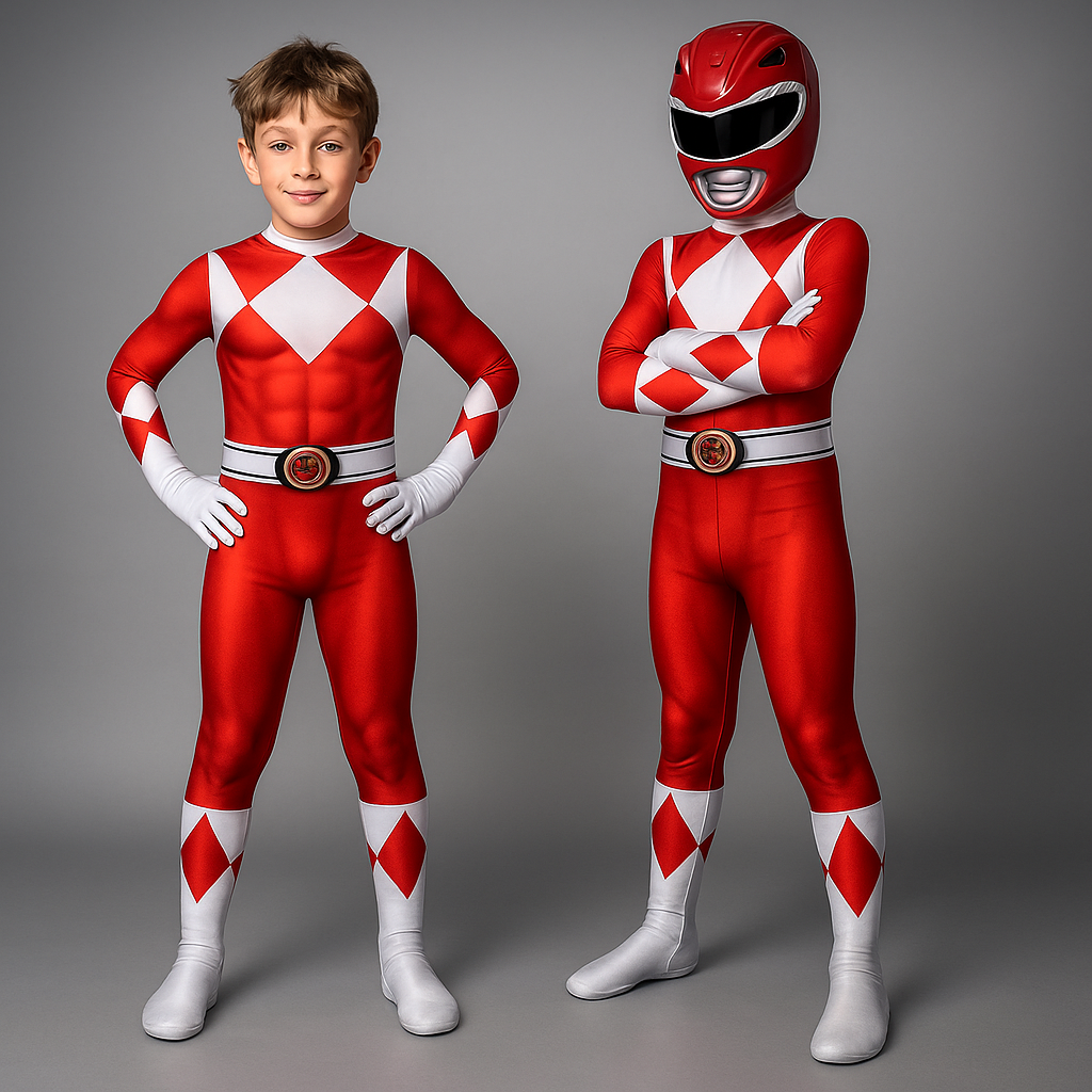 Superheld Kinderkostüm Stretch-Polyester Cosplay Jumpsuit mit Maske