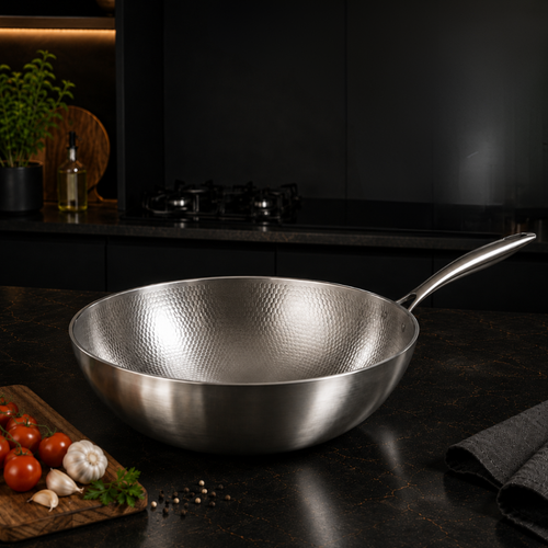 Cervora – Wok premium en titane sans revêtement