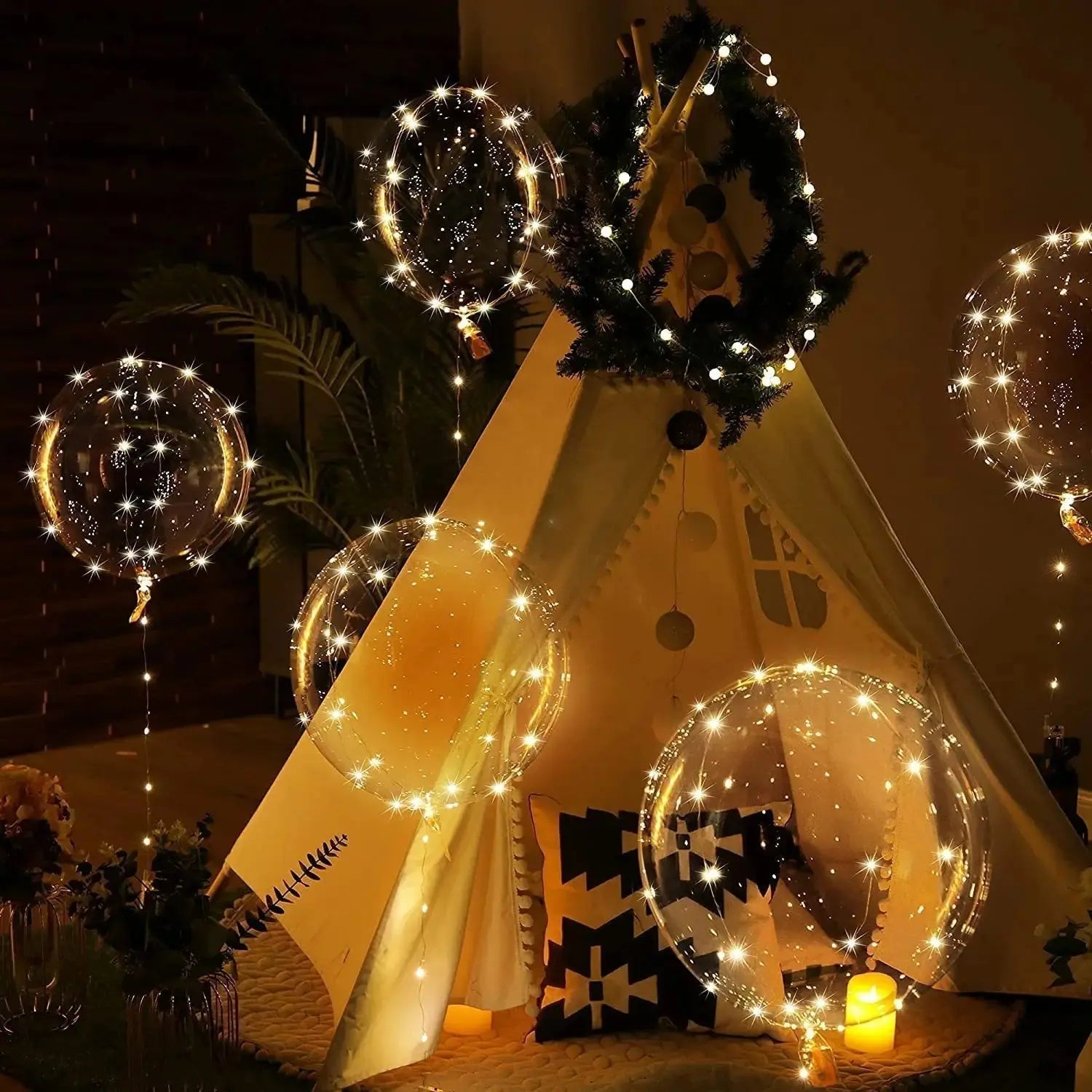 LED-Ballons – Warmweißes Licht für Partys & Hochzeiten | 10er-Set