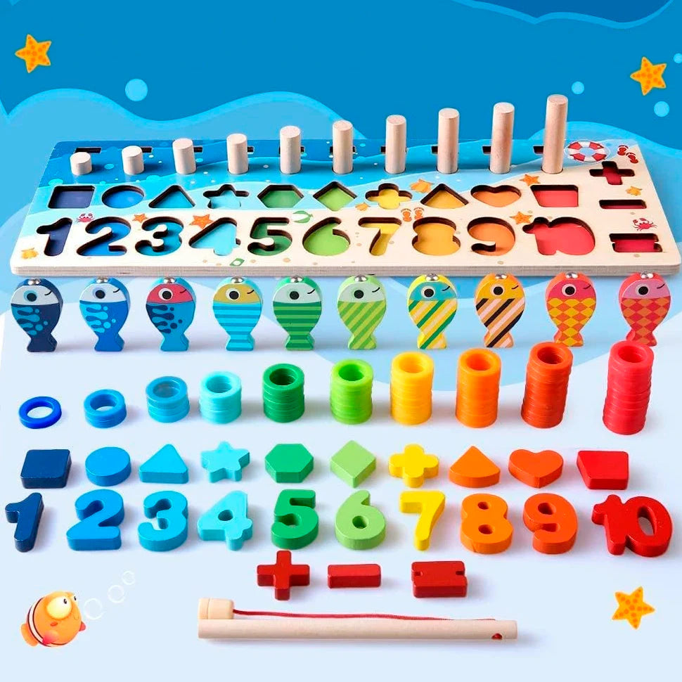 Montessori Holzzahlen Puzzle Lernspielzeug