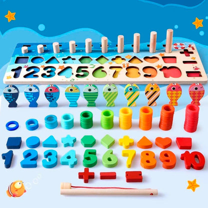 Montessori Holzzahlen Puzzle Lernspielzeug