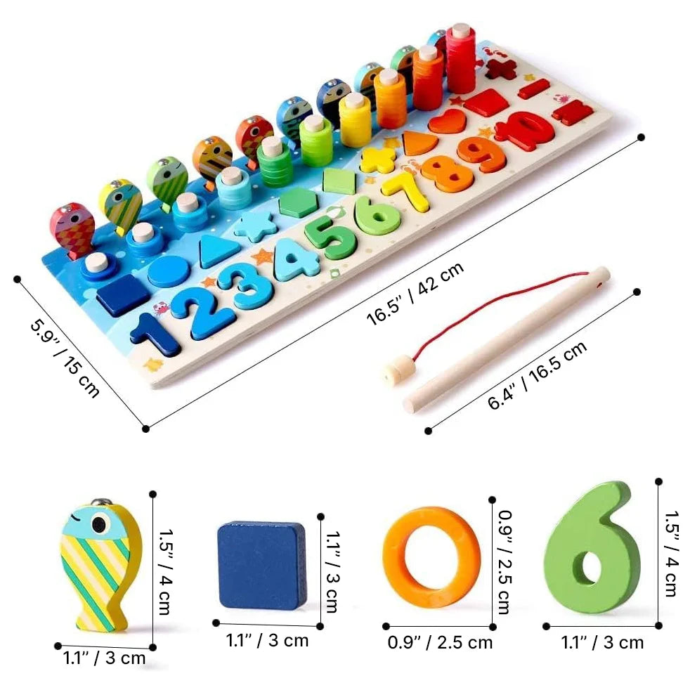 Montessori Holzzahlen Puzzle Lernspielzeug