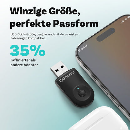 Ottocast® 2025 Mini Wireless CarPlay und Android Auto Adapter