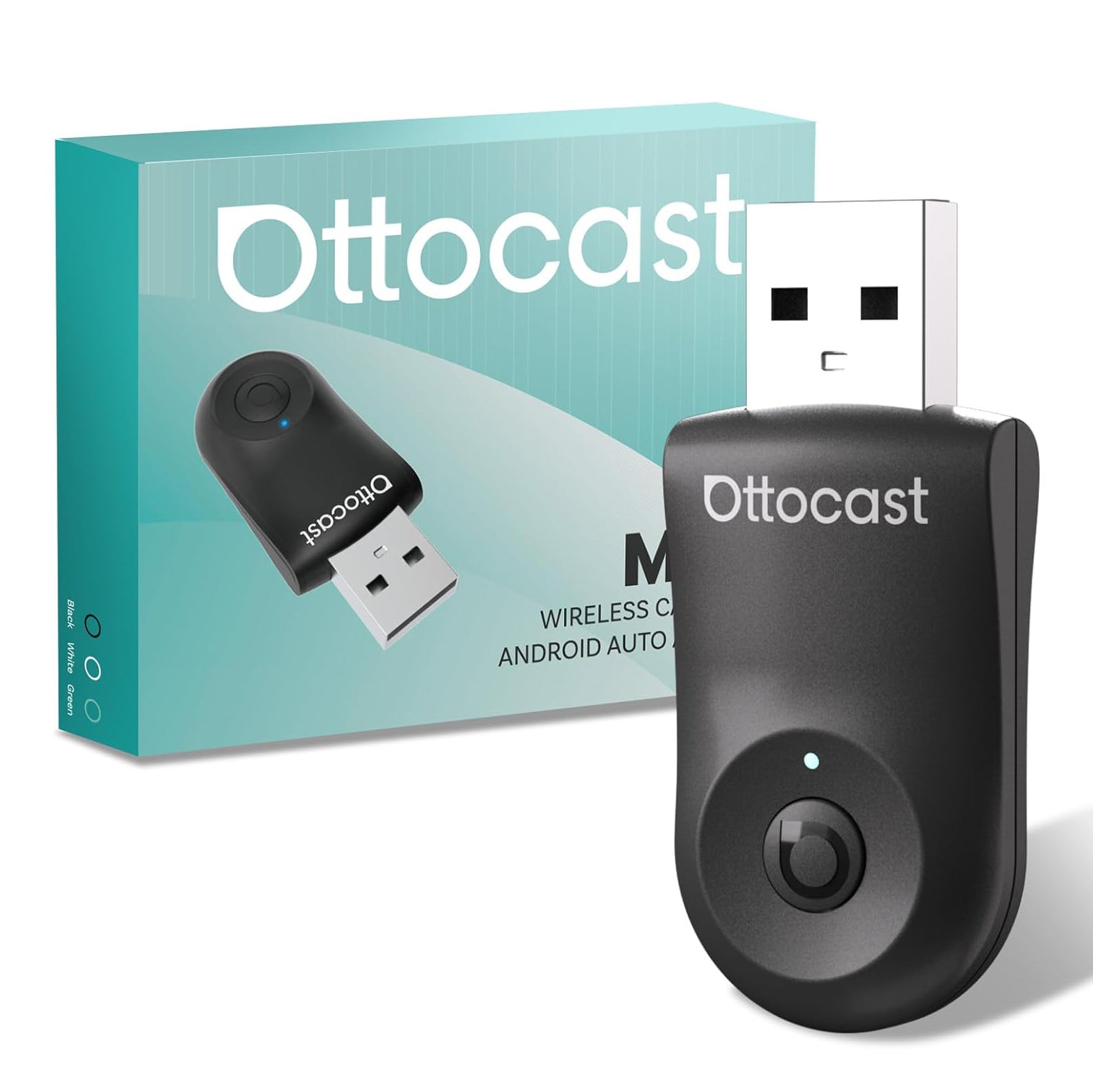 Ottocast® 2025 Mini Wireless CarPlay und Android Auto Adapter