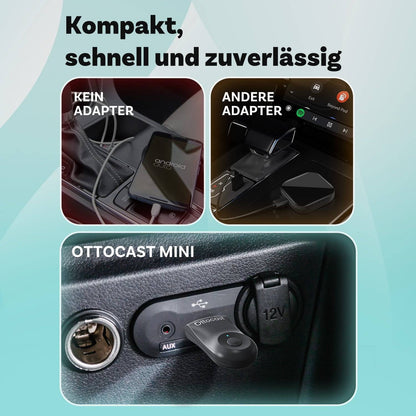 Ottocast® 2025 Mini Wireless CarPlay und Android Auto Adapter