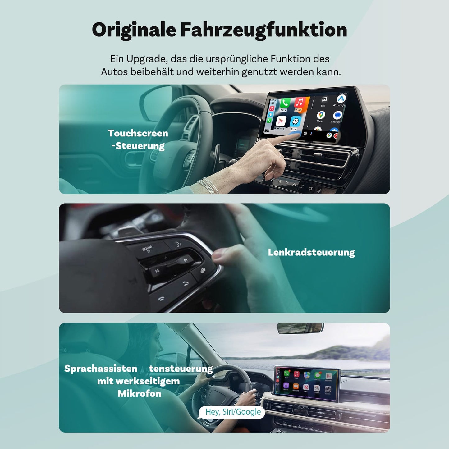 Ottocast® 2025 Mini Wireless CarPlay und Android Auto Adapter