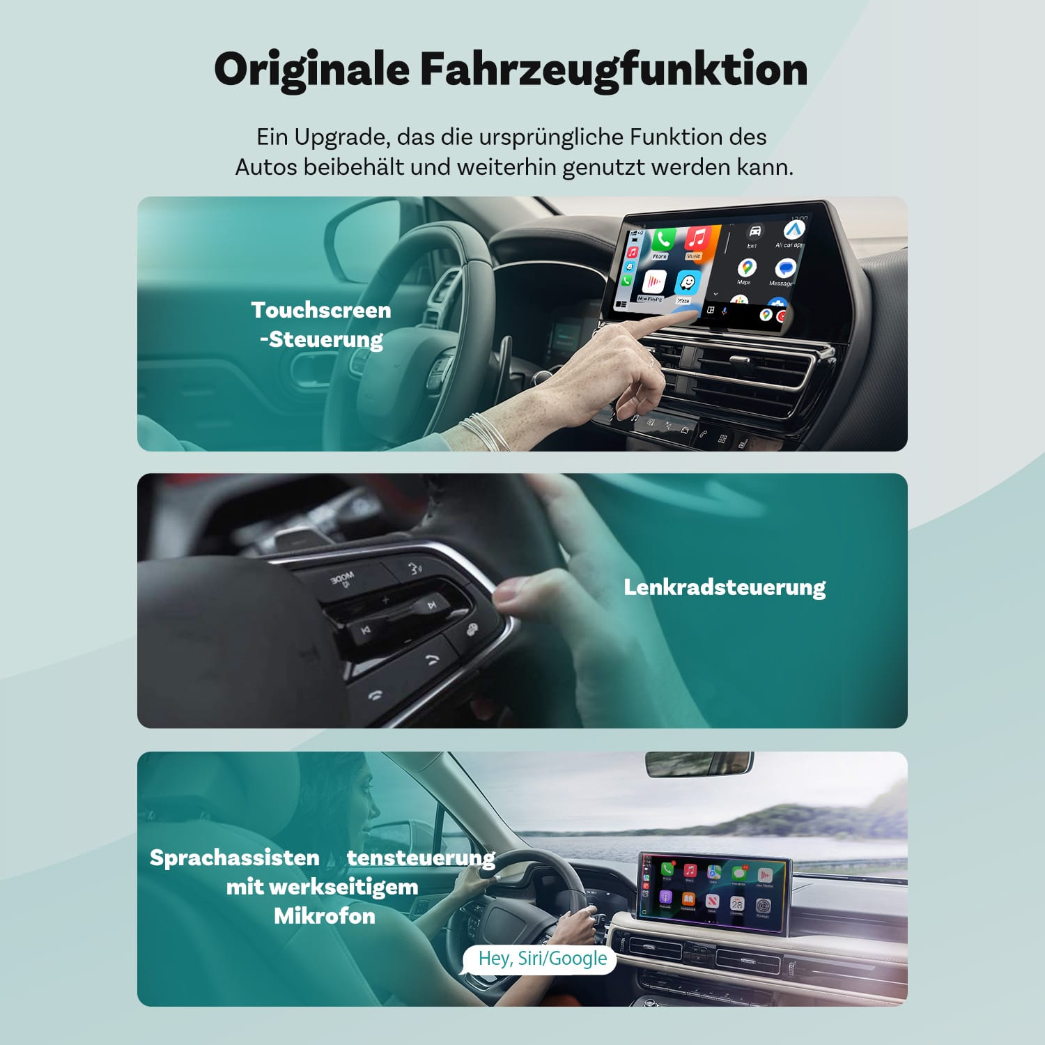 Ottocast® 2025 Mini Wireless CarPlay und Android Auto Adapter