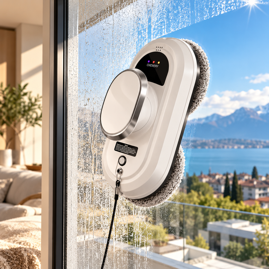 Fensterputzroboter mit Fernbedienung – 5600 Pa Saugkraft, Sicherheitsseil und Notakku