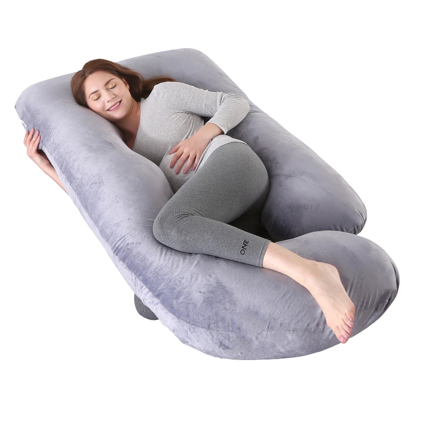 Coussin de grossesse en forme de G avec housse amovible