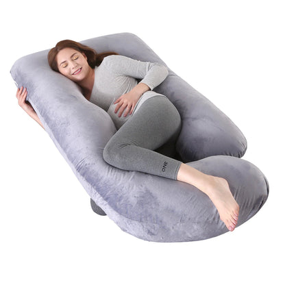 Coussin de grossesse en forme de G avec housse amovible