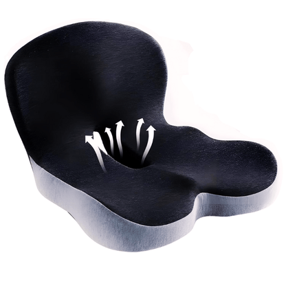 Sitzkissen | Ergonomisches Memory Foam Sitzkissen | Druckentlastend & Rutschfest | ErgoComfort
