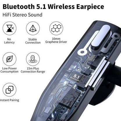 Trucker Dual Mic Wireless Bluetooth 5.1 Rauschunterdrückungs -Headset/Ohrhörer
