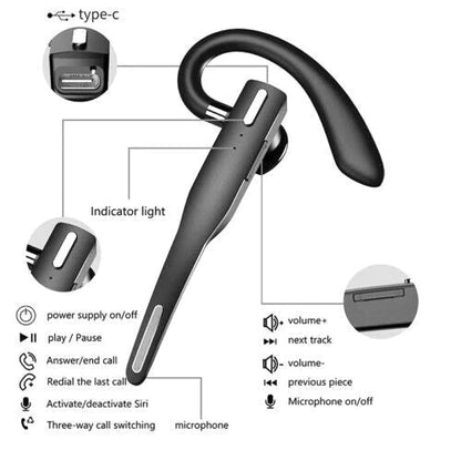 Trucker Dual Mic Wireless Bluetooth 5.1 Rauschunterdrückungs -Headset/Ohrhörer
