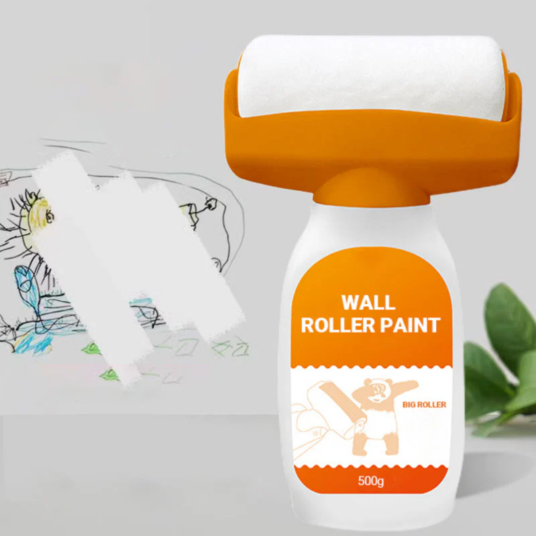 Wandfarbe Roller | Für Wandreparaturen | Nachfüllbar mit Mikrofaser-Roller, Ohne Farbe | WallRenew