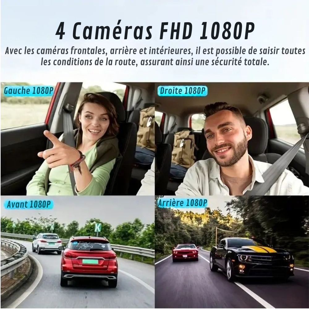 Dashcam Voiture 360° | DashGard Pro CX360 | Surveillance Totale®