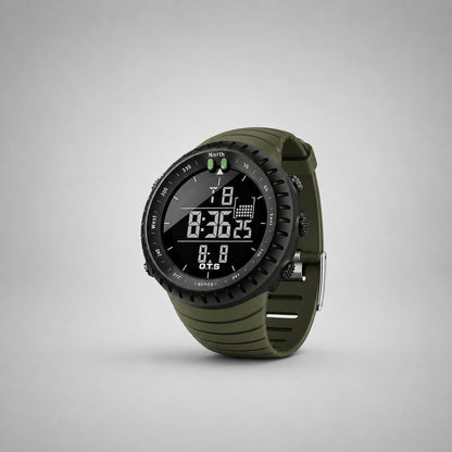 Montre de sport numérique étanche | Boîtier antichoc | Lumière LED, alarme et chronomètre | TidalPulse