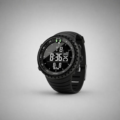 Montre de sport numérique étanche | Boîtier antichoc | Lumière LED, alarme et chronomètre | TidalPulse