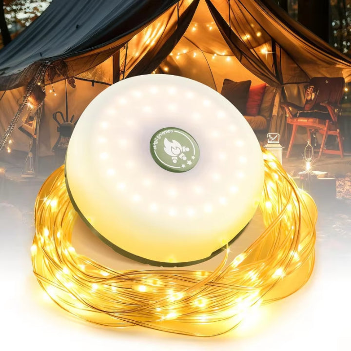 Lampe de camping avec guirlande lumineuse RGB de 10 m – ambiance et sécurité garanties pour toutes vos excursions
