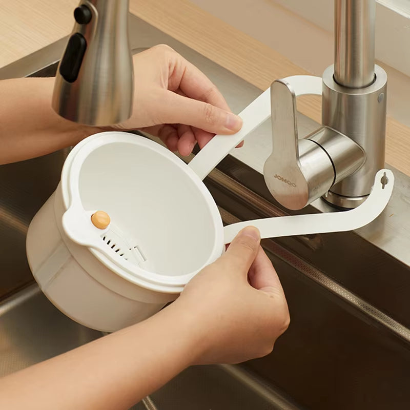 Panier d'égouttage suspendu – Système de filtration en deux parties, vidange en un clic