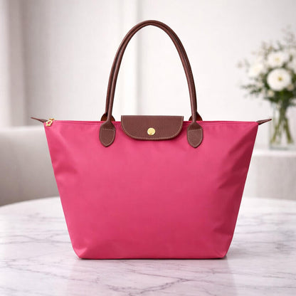 Éloria — Sac Cabas Femme Élégant & Spacieux | Nylon & Détails Simili Cuir