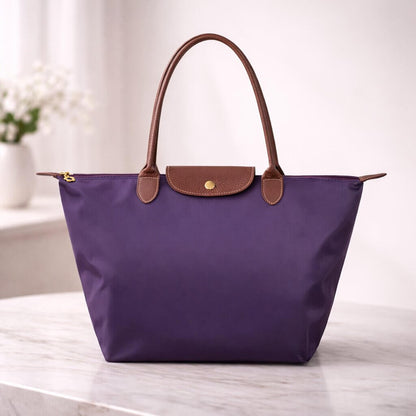 Éloria — Sac Cabas Femme Élégant & Spacieux | Nylon & Détails Simili Cuir
