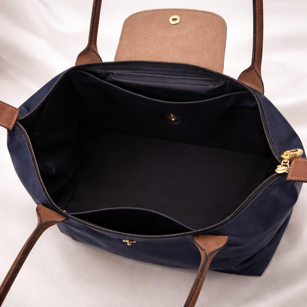 Éloria — Sac Cabas Femme Élégant & Spacieux | Nylon & Détails Simili Cuir