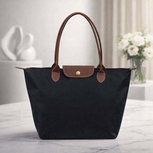 Éloria — Sac Cabas Femme Élégant & Spacieux | Nylon & Détails Simili Cuir