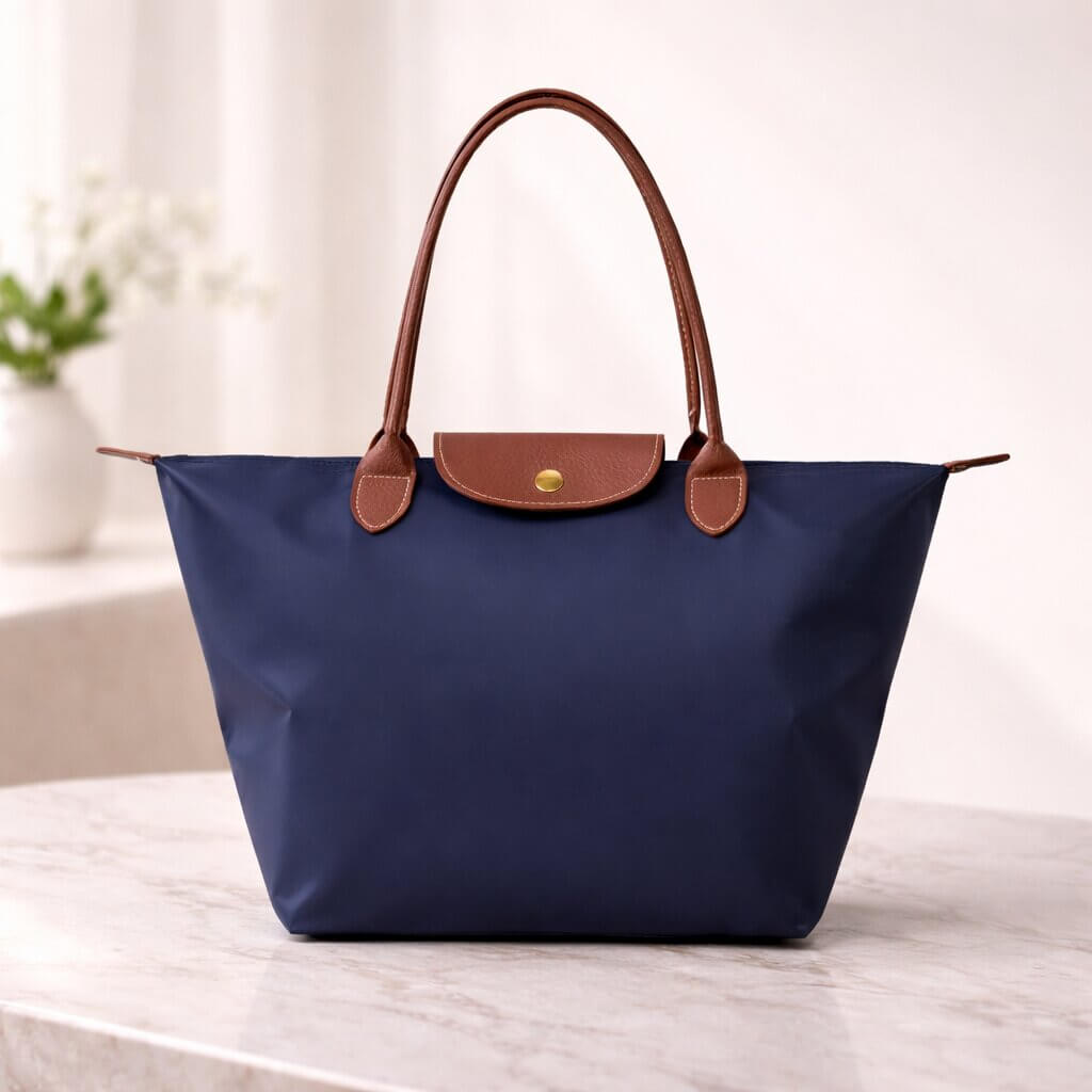 Éloria — Sac Cabas Femme Élégant & Spacieux | Nylon & Détails Simili Cuir