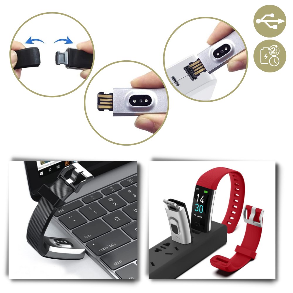 Fitness Uhr Senioren Silikon Wasserdicht