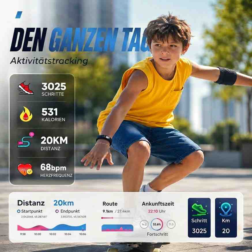 Montre connectée pour enfants | GPS et fréquence cardiaque | Écran tactile pour iOS et Android | TrackBuddy