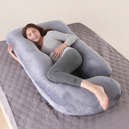 Coussin de grossesse en forme de G avec housse amovible