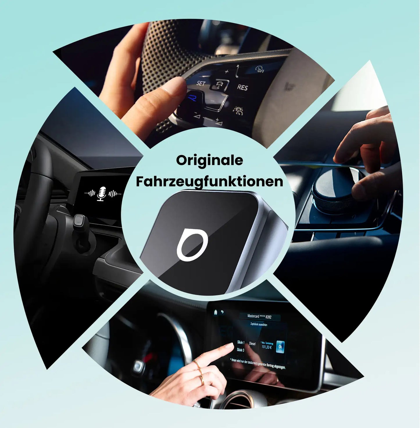 Ottocast® Mini Cube 3.0 Wireless CarPlay und Android Auto Adapter