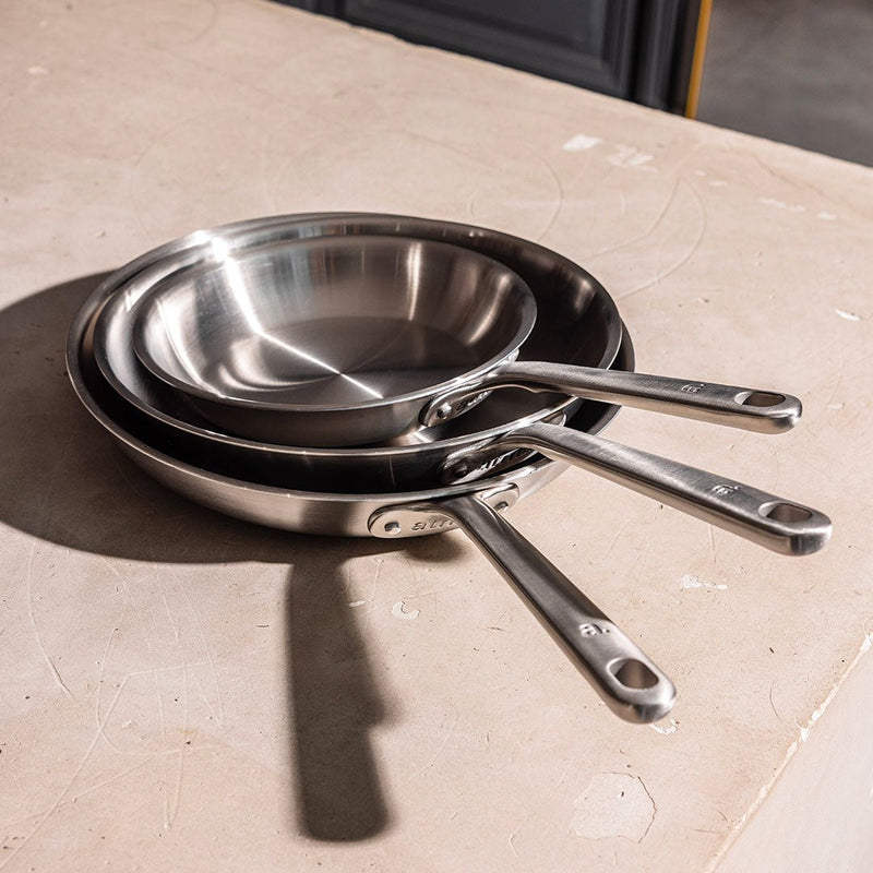 3-teiliges Edelstahl-Pfannen Set – PFAS-frei, Induktion & Langlebig | Cervora