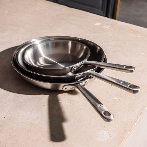 3-teiliges Edelstahl-Pfannen Set – PFAS-frei, Induktion & Langlebig | Cervora